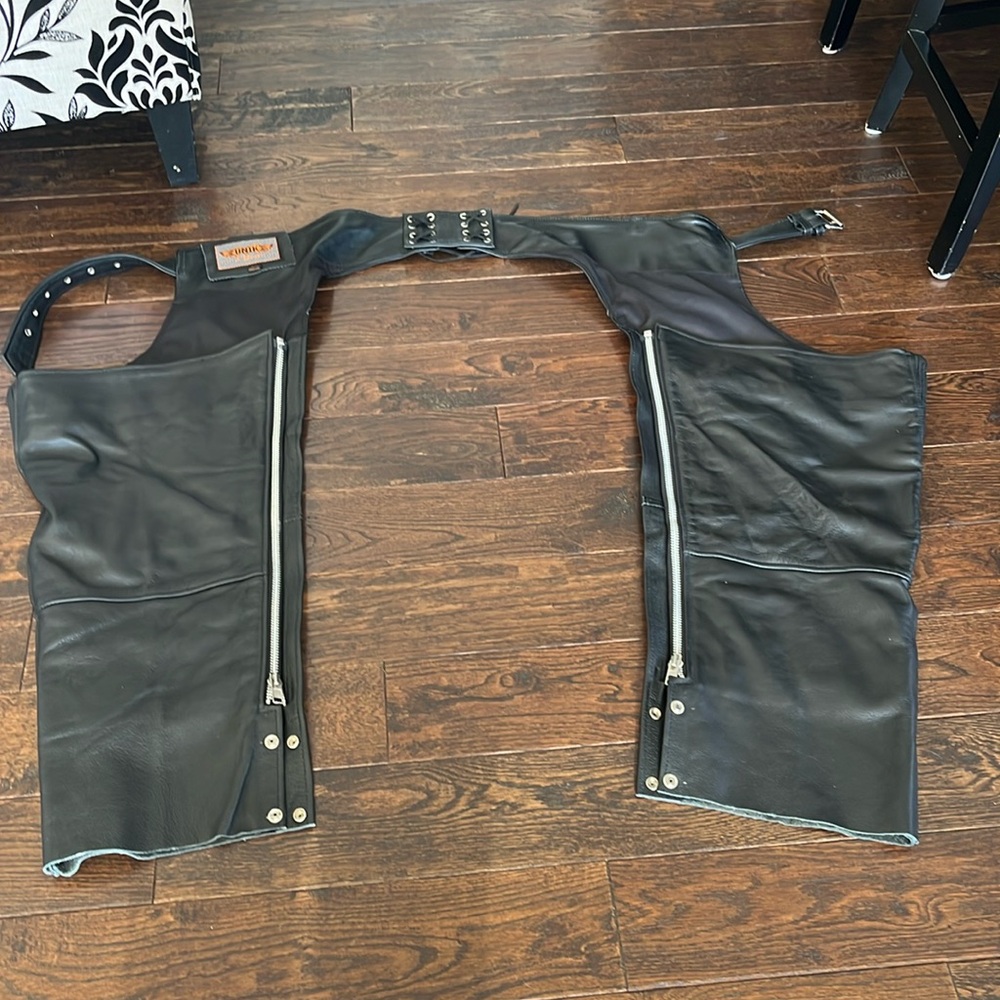 Motorcycle chaps pants leather